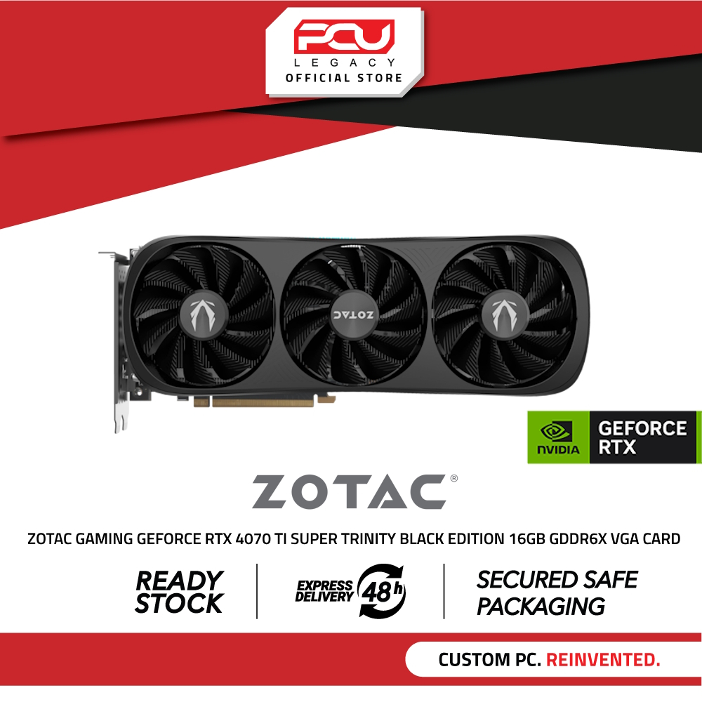 ZOTAC GAMING GeForce RTX 4070 Ti SUPER Trinity Black Edition 16GB ...