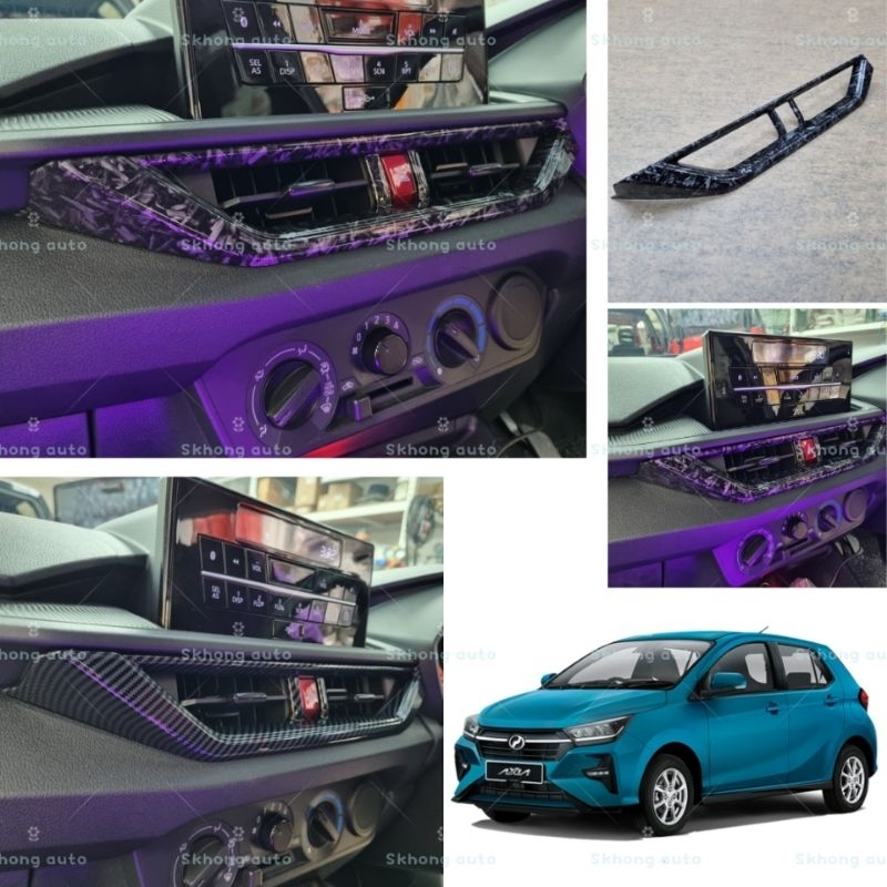 perodua axia new 2023-2025 forged carbon fiber car center air outlet ...