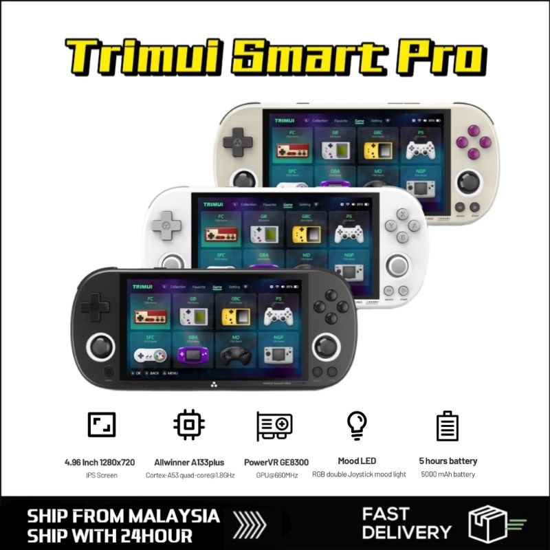 Ready Stock Trimui Smart Pro HD 720P Portable Retro Video Game 4.96 ...