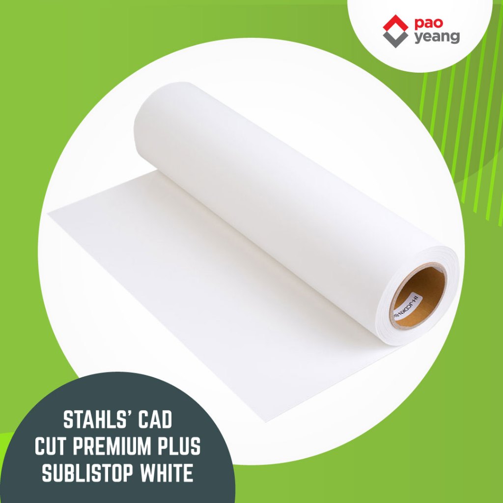STAHLS' CAD CUT Premium plus Sublistop White Heat Transfer Vinyl 1M ...