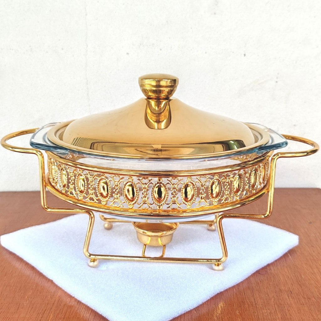 2.0L CHAFING DISH STAINLESS STEEL WARE FOOD WARMER (GOLD) {ROUND ...