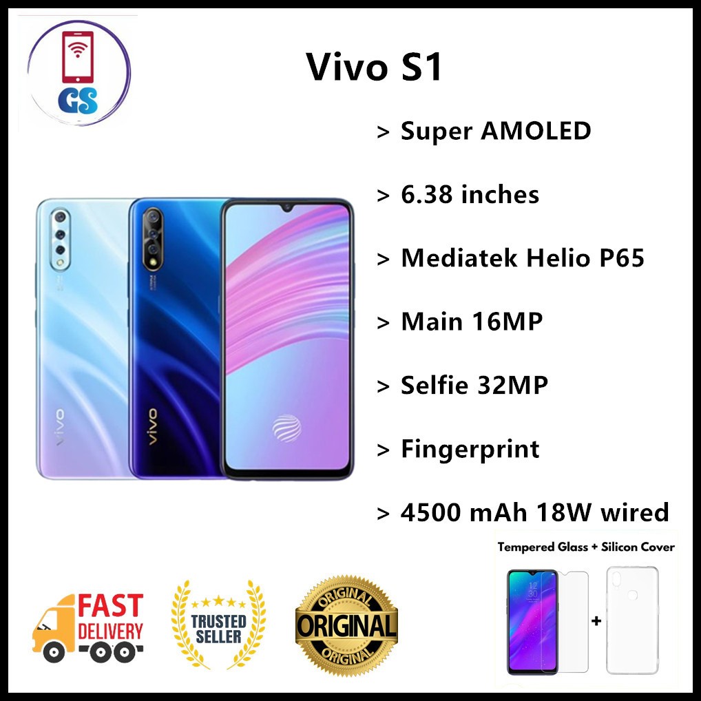 VIVO S1 8GB RAM + 256GB ROM 6.38 Inches 16MP LTE Original
