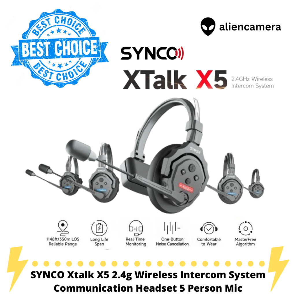 Synco Xtalk 2.4G Full-Duplex Single-Ear Remote Headset Wireless ...