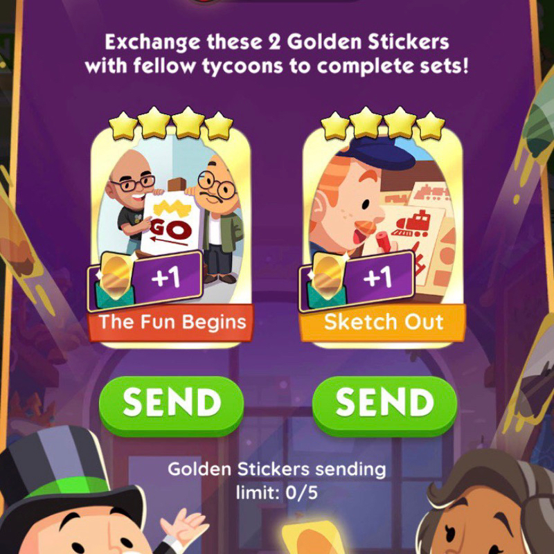 Monopoly Go Sticker GOLDEN BLITZ Shopee Malaysia