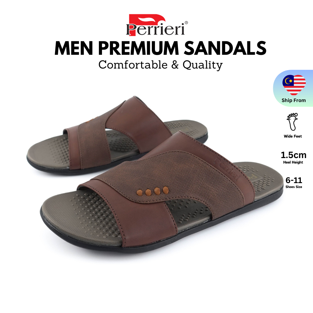 Perrieri x Carr Series Men Comfortable Premium Slides Sandals