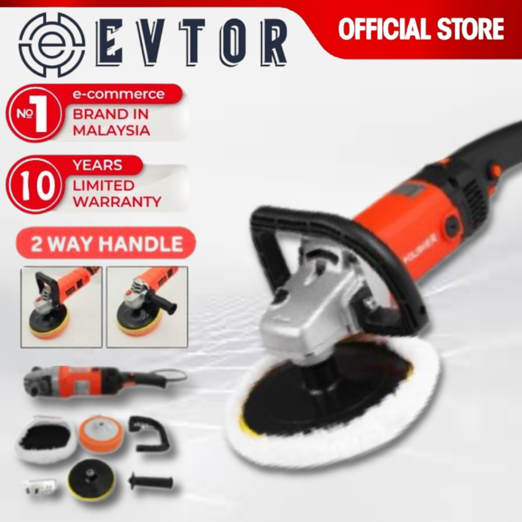 EVTOR 2023 New Car Polisher 1400W Car Polish Machine Mesin Polish