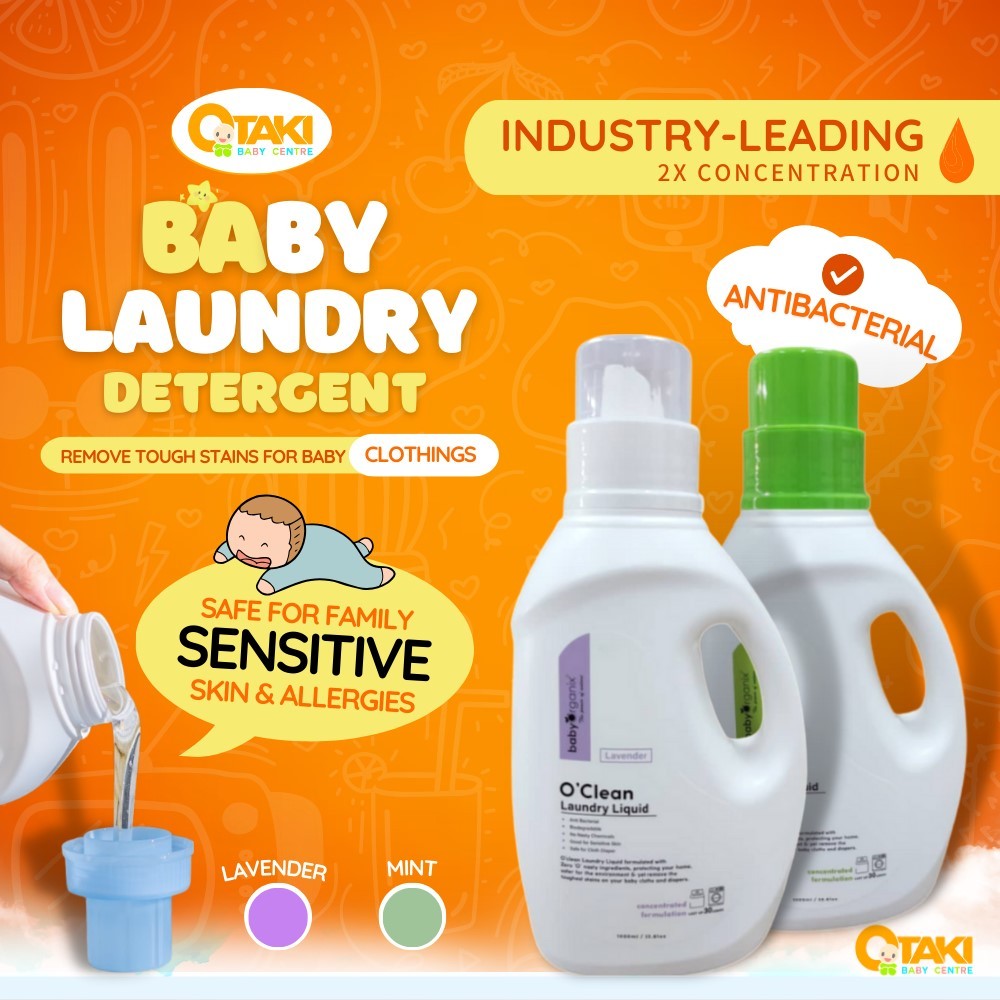 Baby Organix O'Clean Liquid Laundry Detergent 1000ml Sabun Basuh Baju