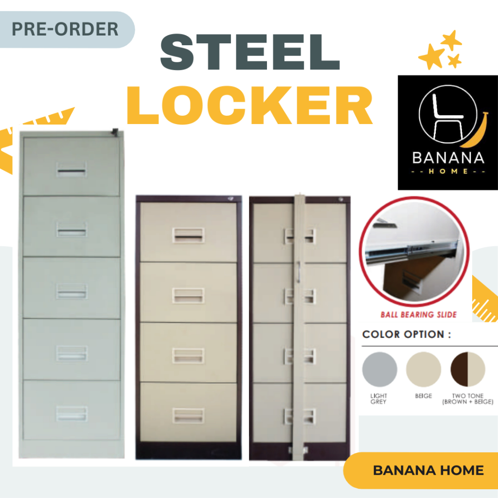 [PRE-ORDER] Steel Locker Drawer Filing Cabinet / Almari Laci Kabinet ...