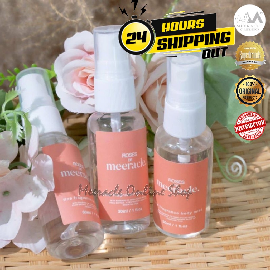 💯 MEERACLE Roses De Meeracle Fine Fragrance Body Mist 20ml Untuk