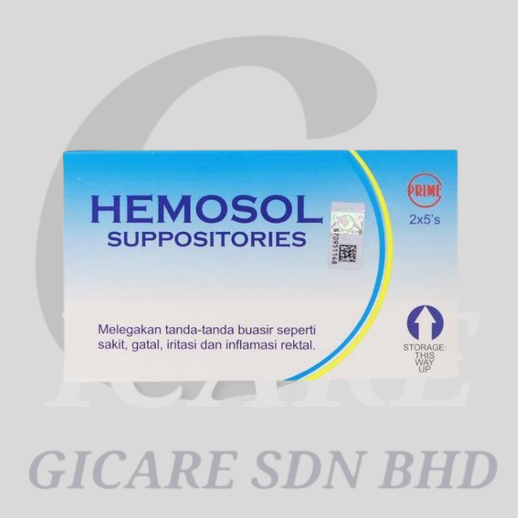PRIME HEMOSOL SUPPOSITORIES (ZINC OXIDE) ONE STRIP ONLY Shopee Malaysia