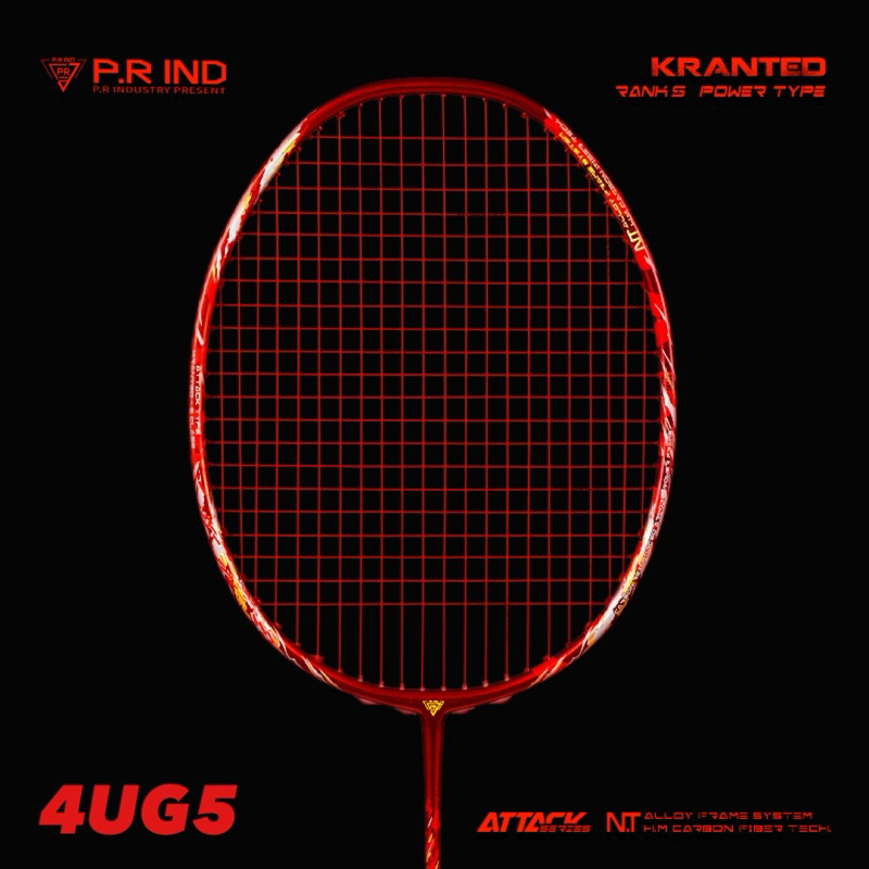 P.R IND Kranted-S Badminton Racket 4UG5 100%ORIGINAL Purple / White ...