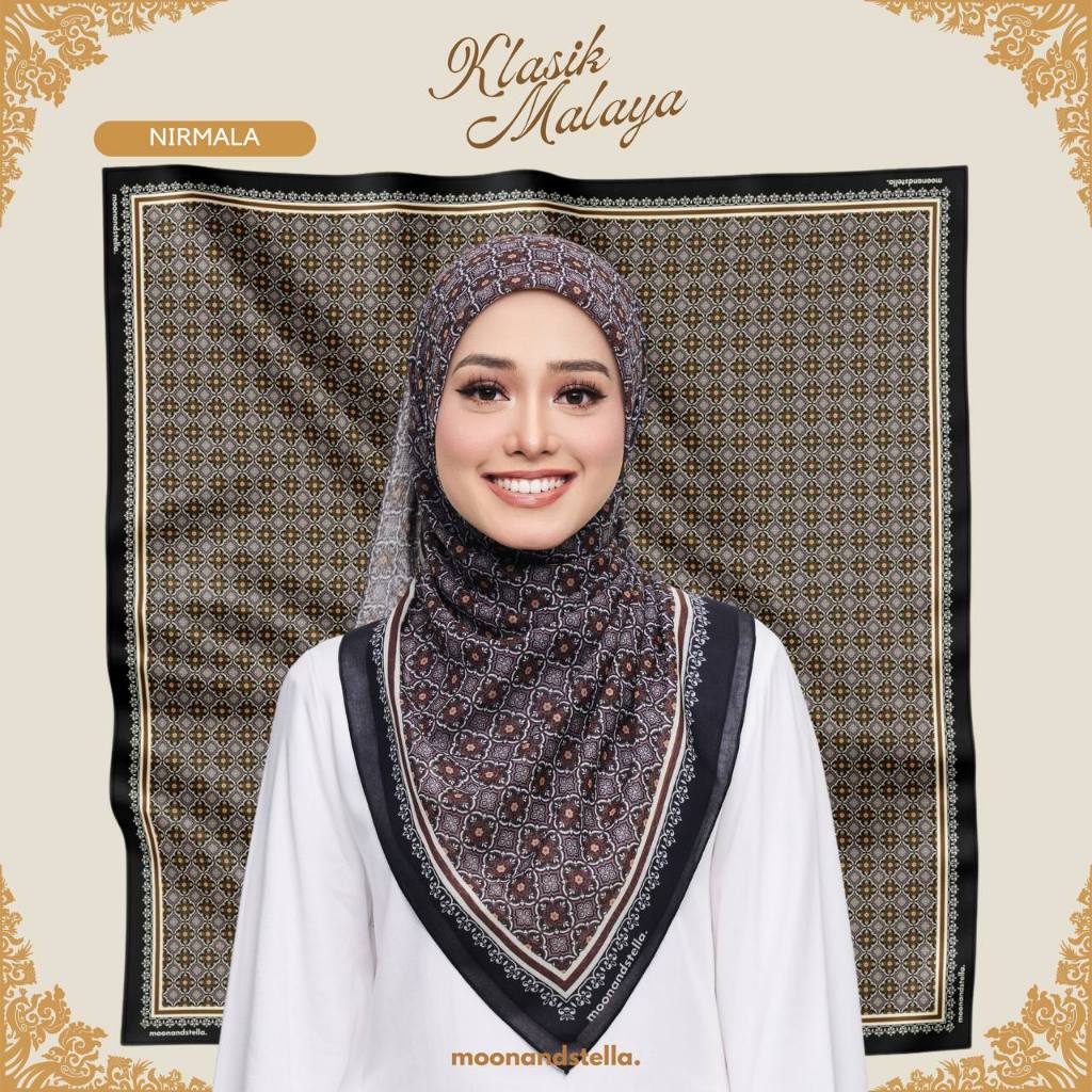 MoonandStella | Klasik Malaya | Tudung Raya 2024 | Tudung Bawal Printed ...