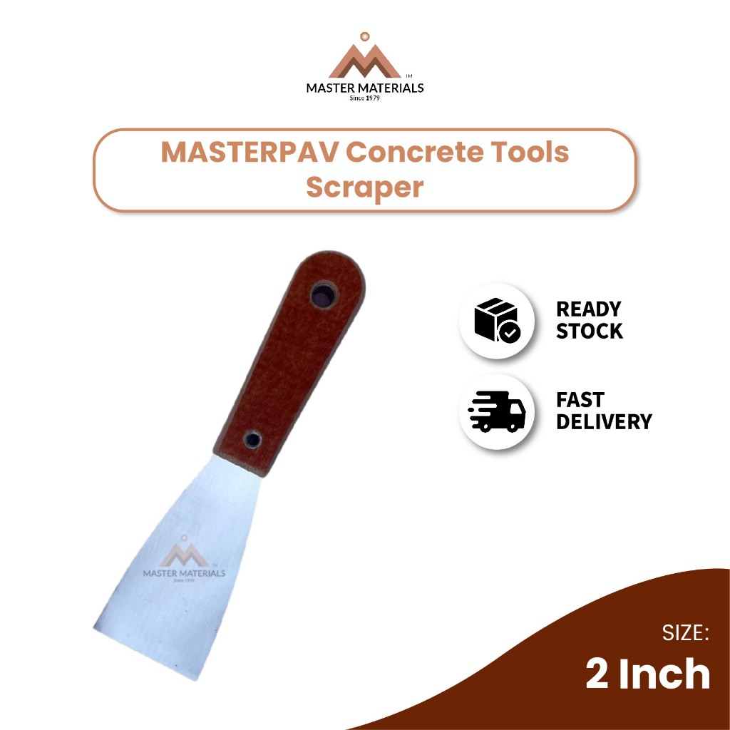 MASTERPAV Scraper Knife Metal Scraper With Wood Handle (2