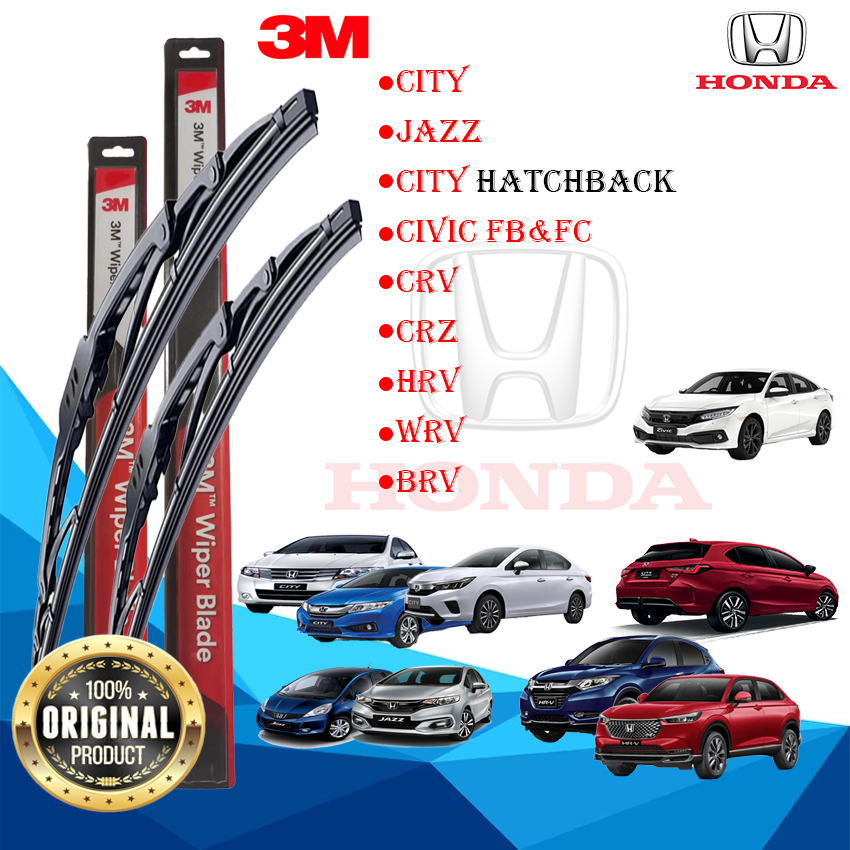 3M Wiper blade (Original) Honda City/Jazz/Civic/Crv/Crz/Hrv/Wrv/Brv (12