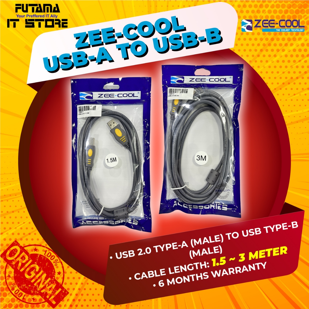Zee-Cool USB 2.0 Type-A (Male) to USB Type-B (Male) Converter | Shopee ...
