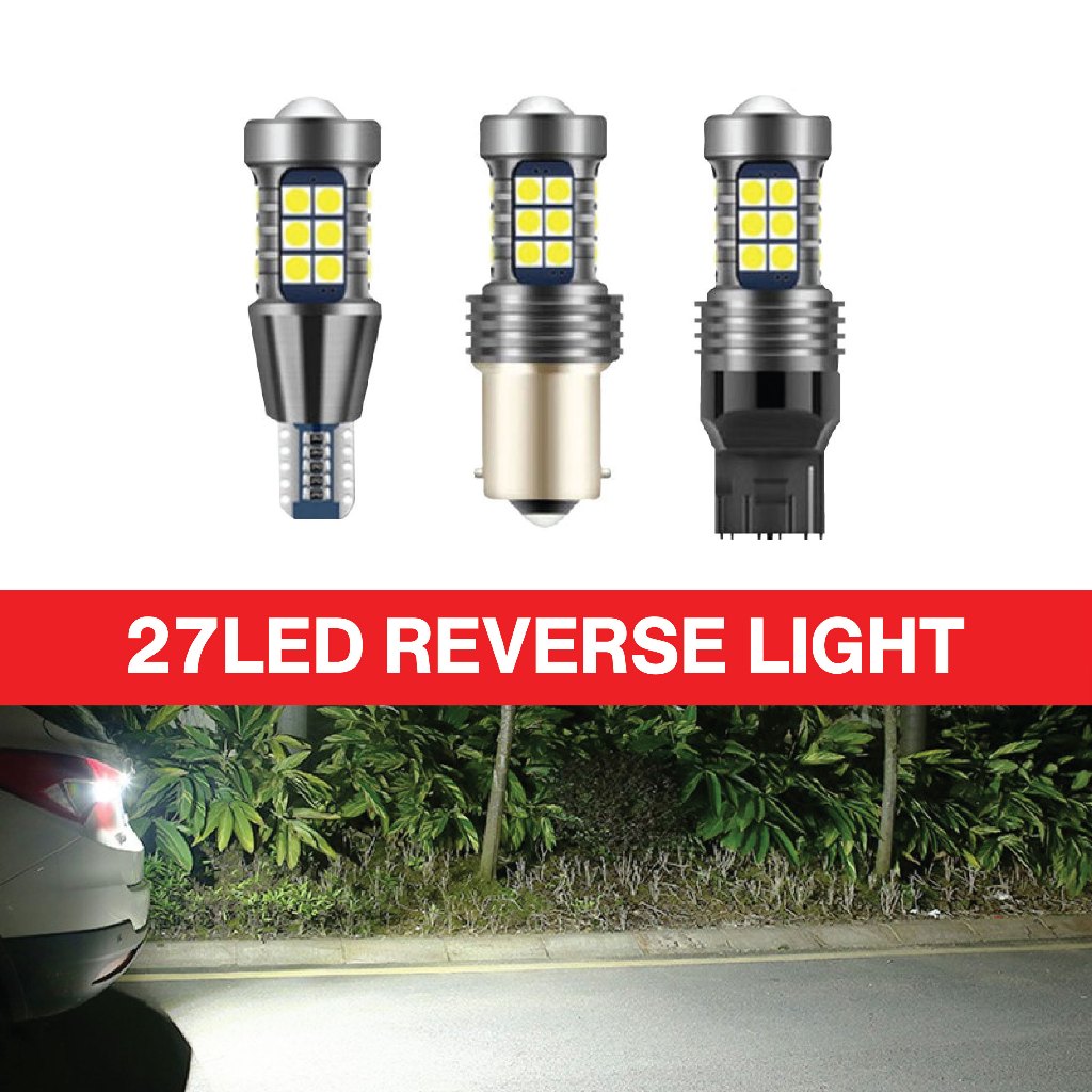 1PC 27LED Reverse Light Bulb Flash & Non Flash T15 1156 T20/7440 ...