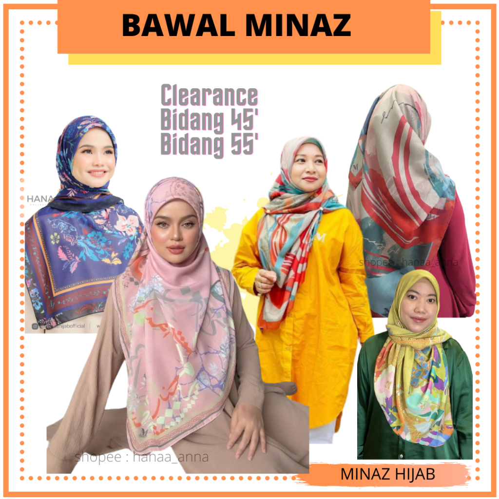 [CLEARANCE] MINAZ HIJAB WANDER SERIES FREEDOM SERIES HARAMAIN SERIES ...
