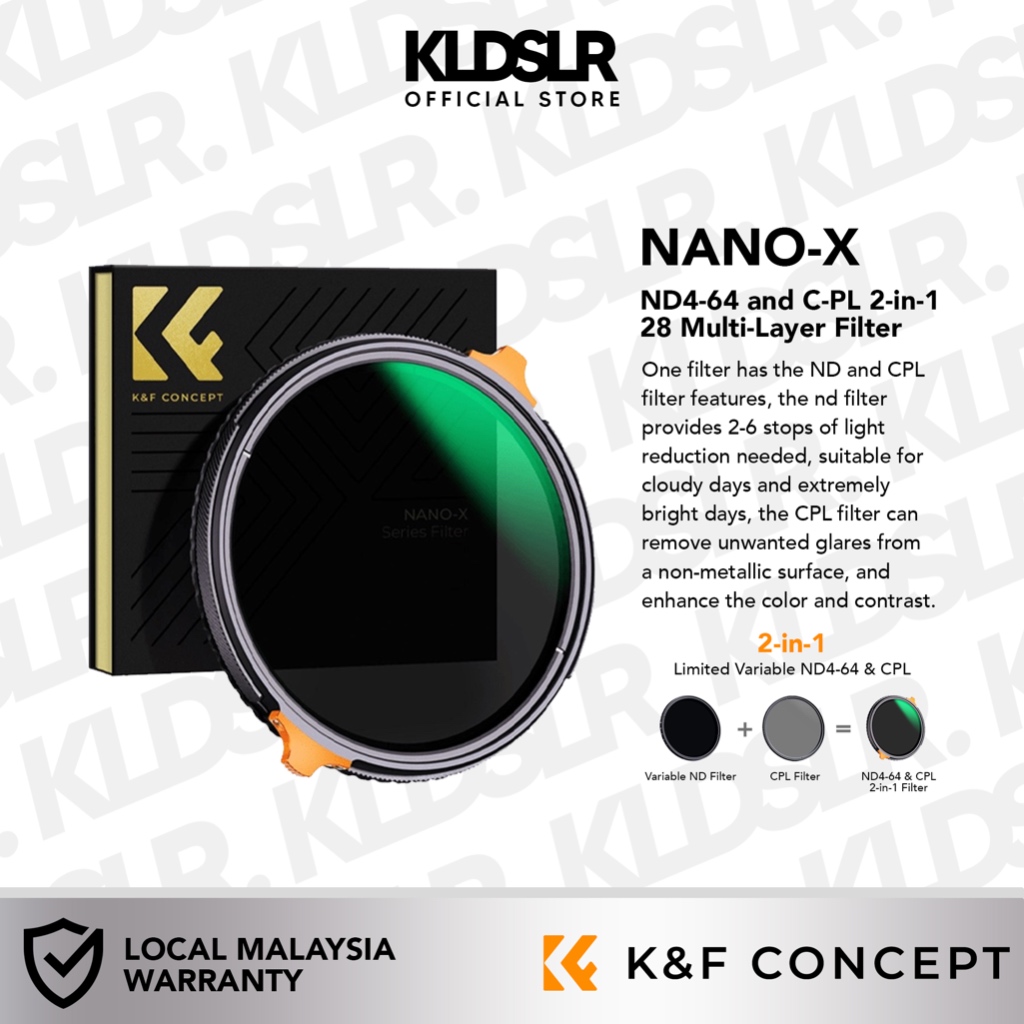 K&F Concept ND2-ND400 B-Series Variable ND Filter / NANO-X Series ND4 ...