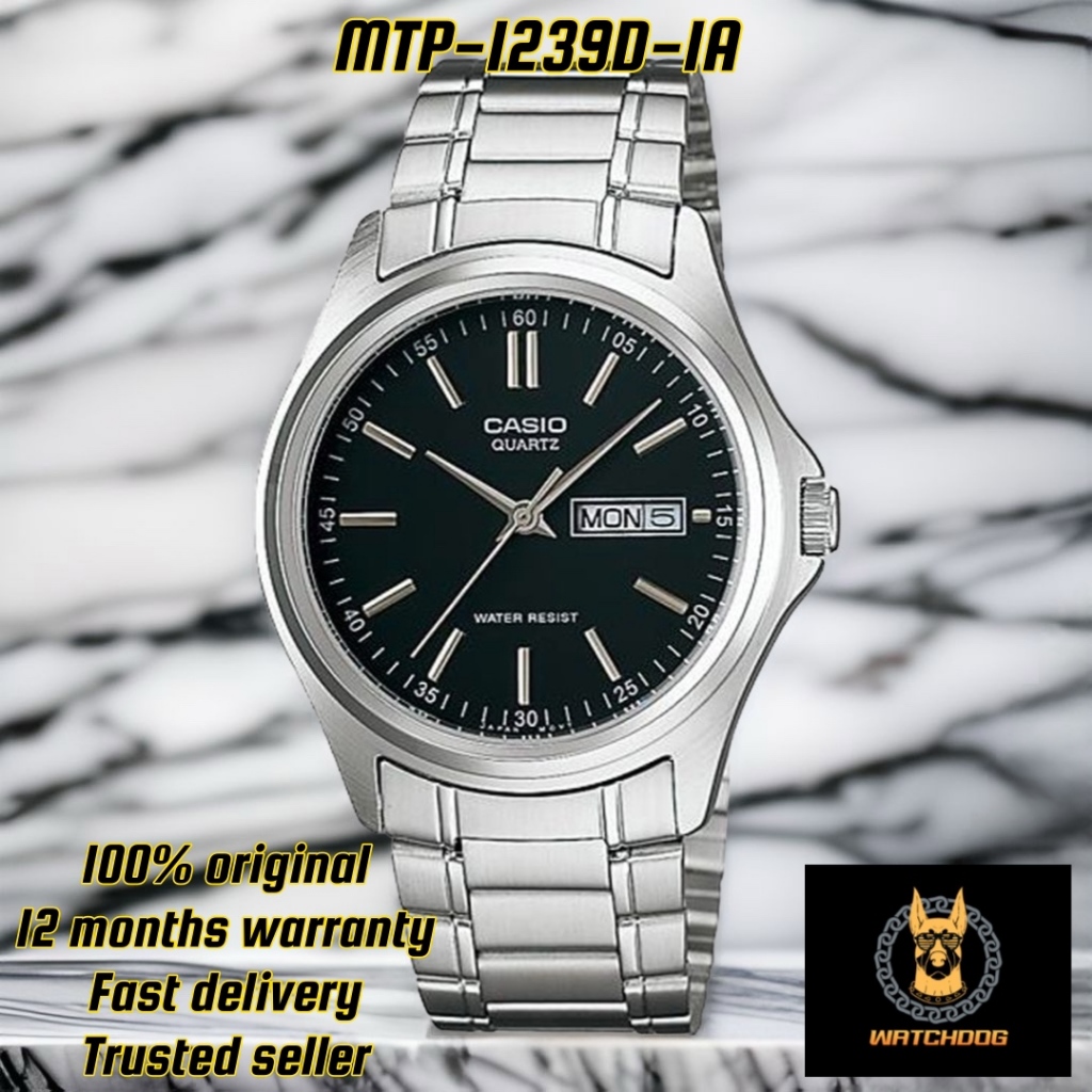 Casio MTP-1239D-1A Vintage Analog Watch 100% Original | Shopee Malaysia