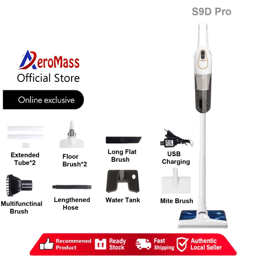 AEROMASS S9D Model Cordless Vacuum Cleaner Wet And Dry Vacum Rumah