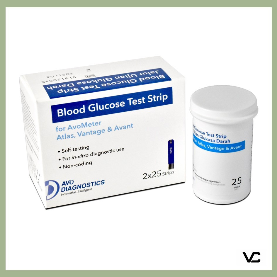 [EXP: 01/2025] AVO METER AVOMETER BLOOD GLUCOSE TEST STRIPS 2 x 25's ...