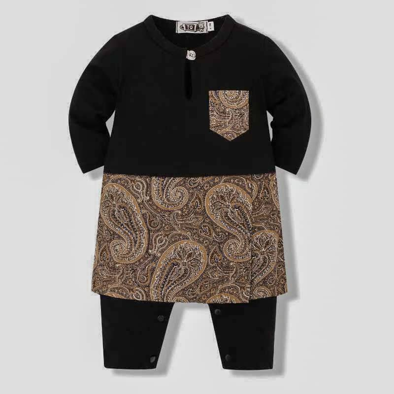 Newborn Romper Baju Melayu Baby Kurta Baju Raya Baby Boy Shopee Malaysia