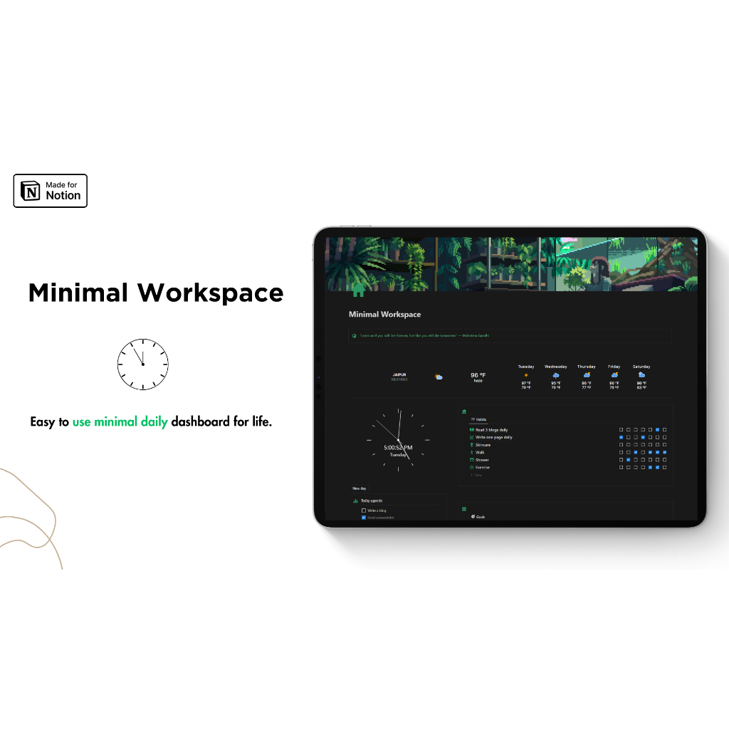 Notion Template | Minimal Workspace | Shopee Malaysia