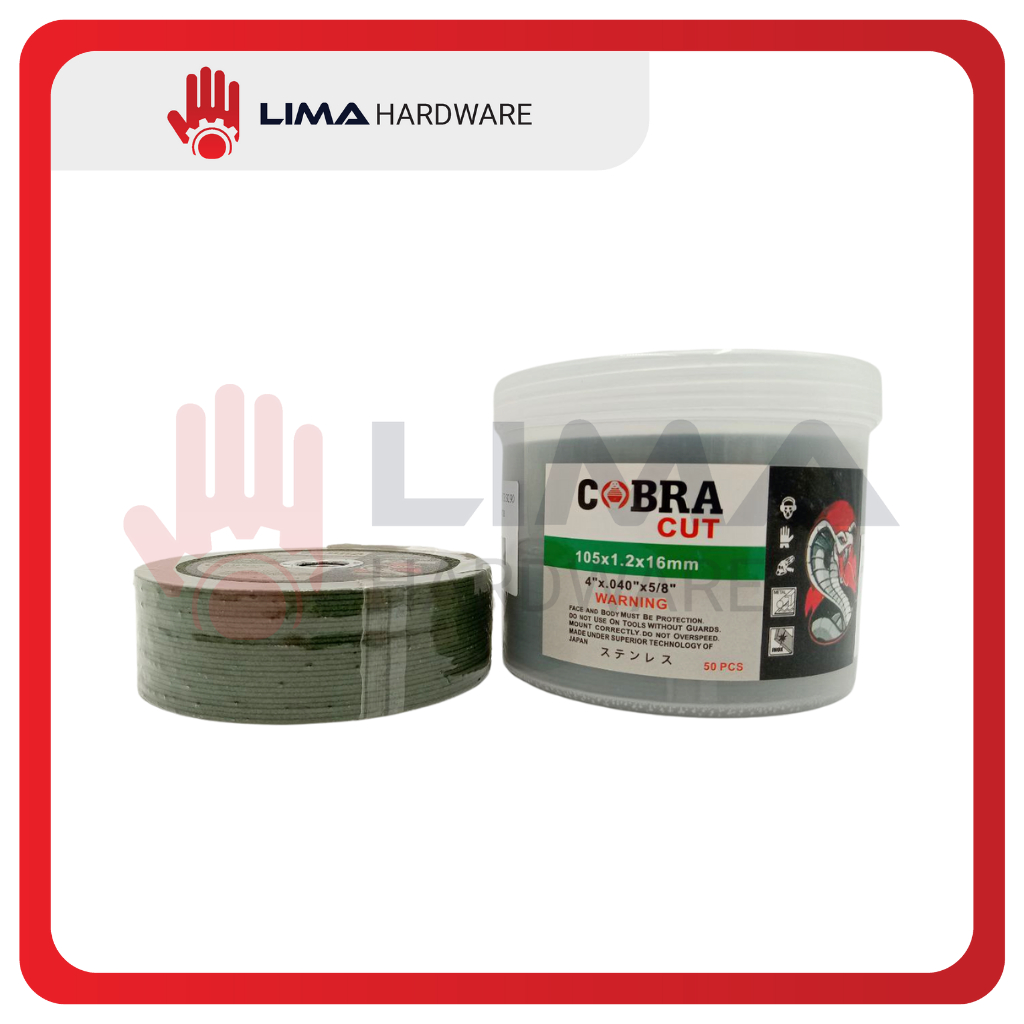 COBRA Master Cutting Disc, Cakera Pemotong 4Inch 1.2MM - 25/50 PCS ...