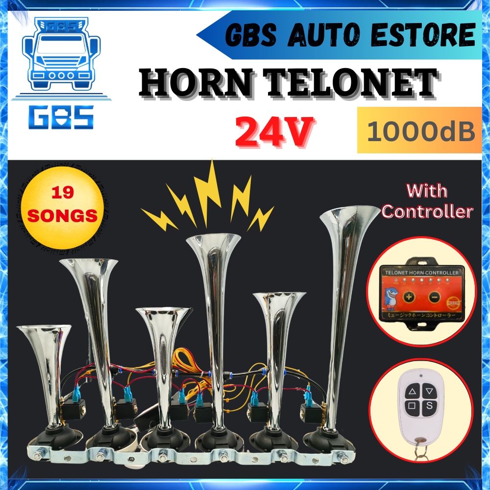 GBS Truck Lori 24V Musical Horn 1000dB Super Loud Telolet Air