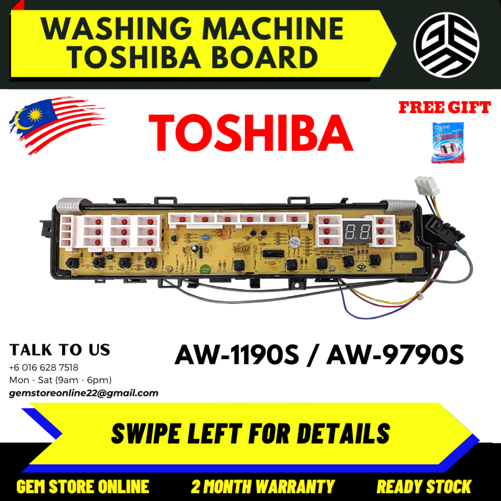 AW-1190S / AW-9790S TOSHIBA Washing Machine PCB Board