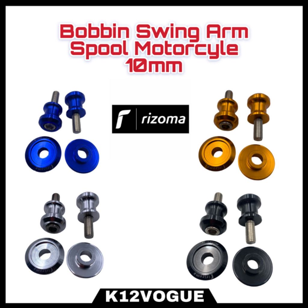 UNIVERSAL MOTORCYCLE BOBBIN SWINGARM SPOOL (10MM) PADDOCK STAND BOBBINS ...