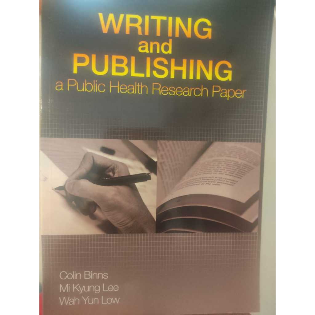 (UM) WRITING AND PUBLISHING : A public health research paper | Shopee ...
