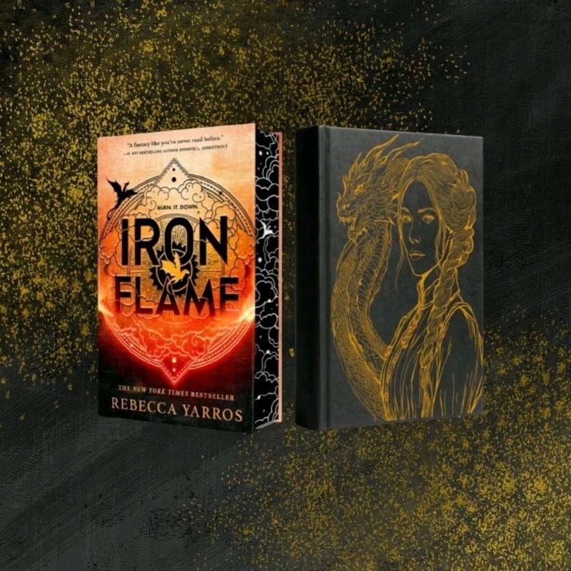 [BLACK HB SPRAYED EDGES] Iron Flame by Rebecca Yarros — The Empyrean #2 ...