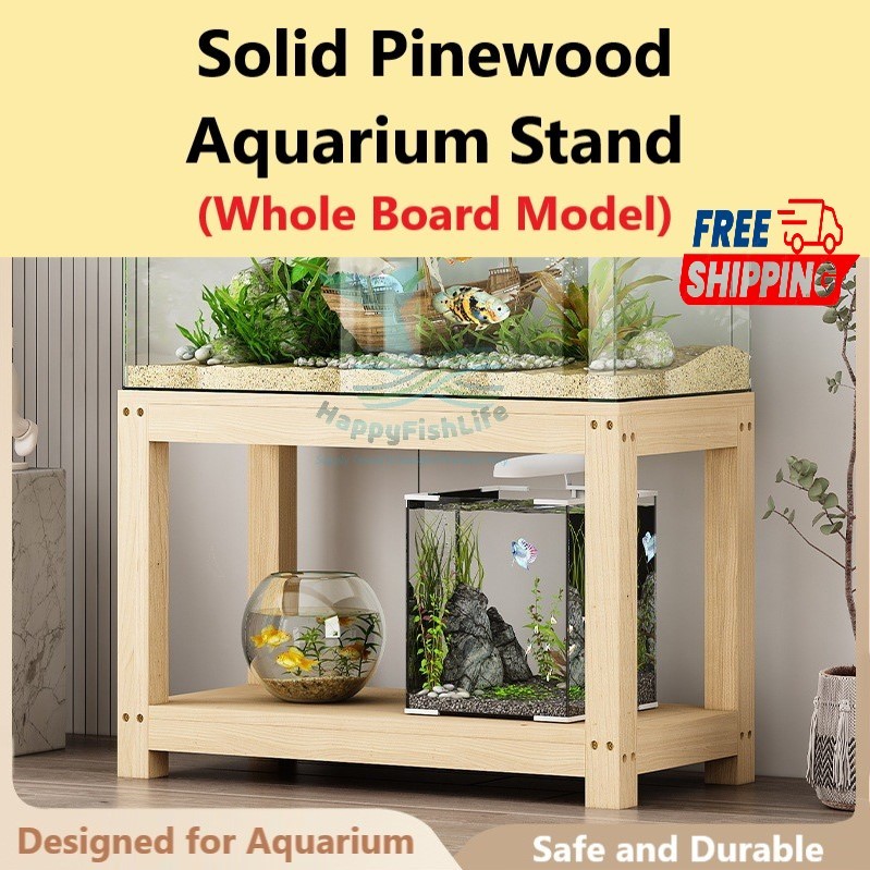 Aquarium Cabinet Rack Stand Solid Pinewood Minimalist Design size 40 ...