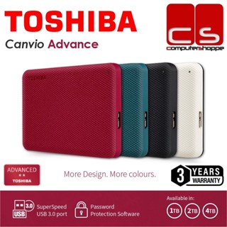 Toshiba Canvio Advance V10 Portable External Hard Drive - Black