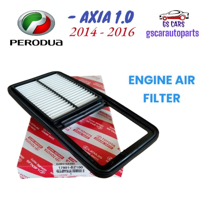 Perodua Axia 1.0 2014-2016 Engine Air Filter Penapis Udara Enjin Kereta ...