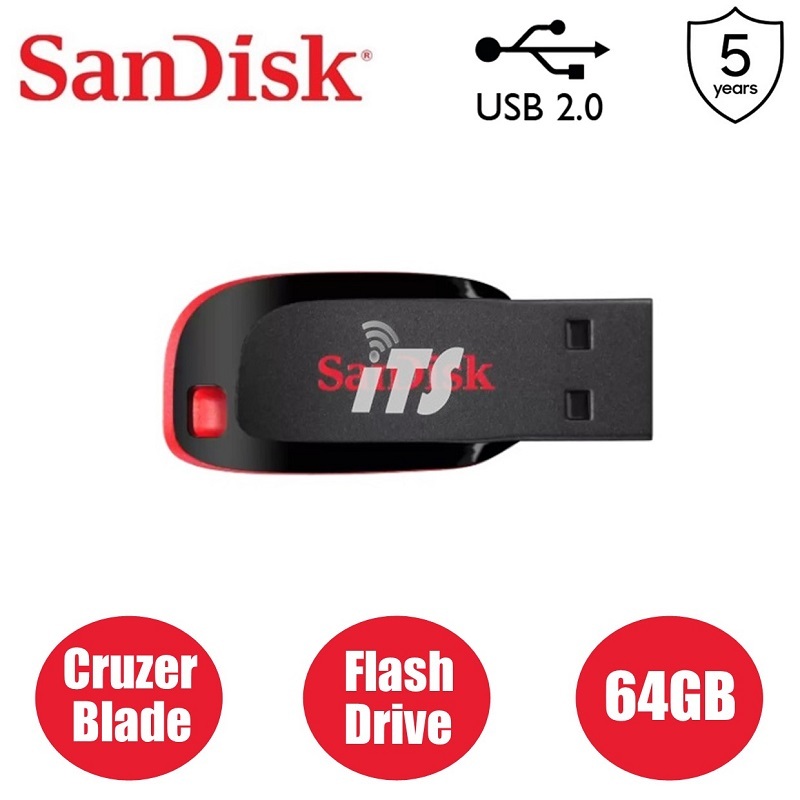 Sandisk Cruzer Blade USB 2.0 Flash Drive (16GB/32GB/64GB) | Shopee Malaysia