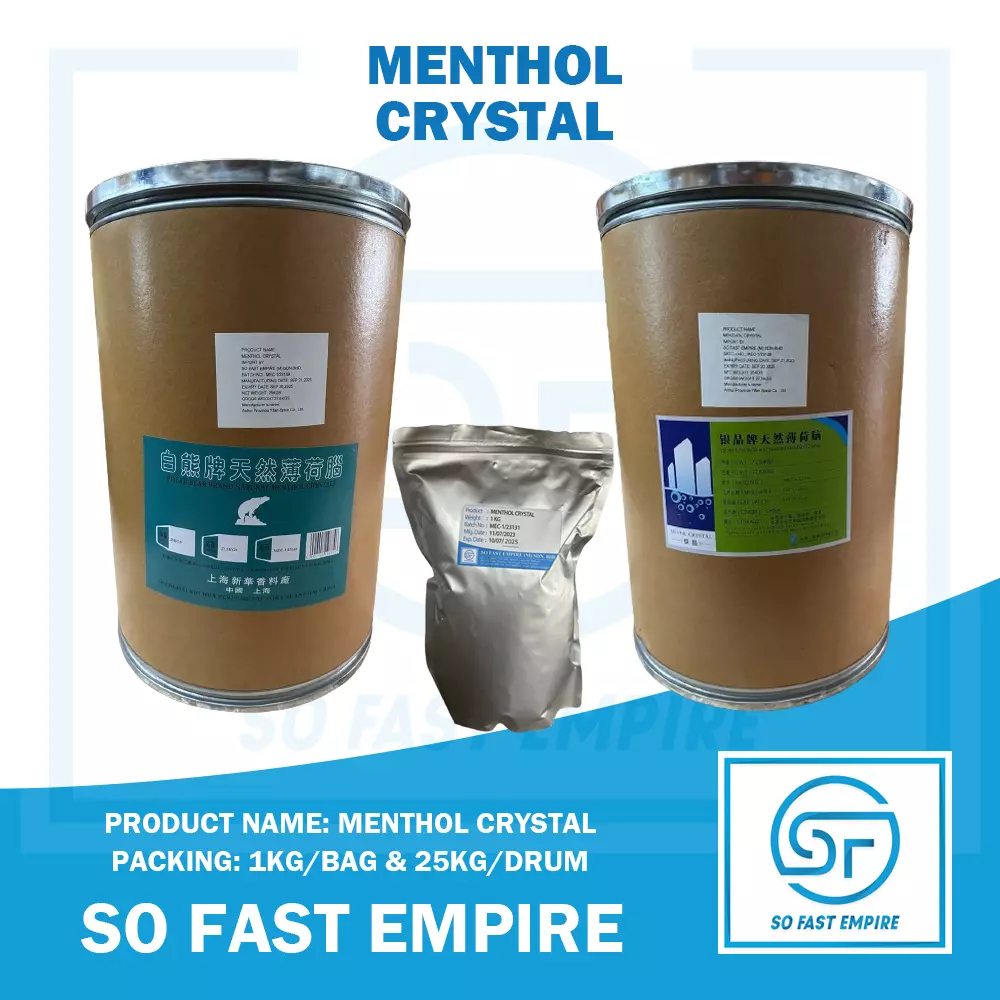 Menthol Crystal (FOOD GRADE / COSMETIC AND PHARMACEUTICAL) 100g/500g ...
