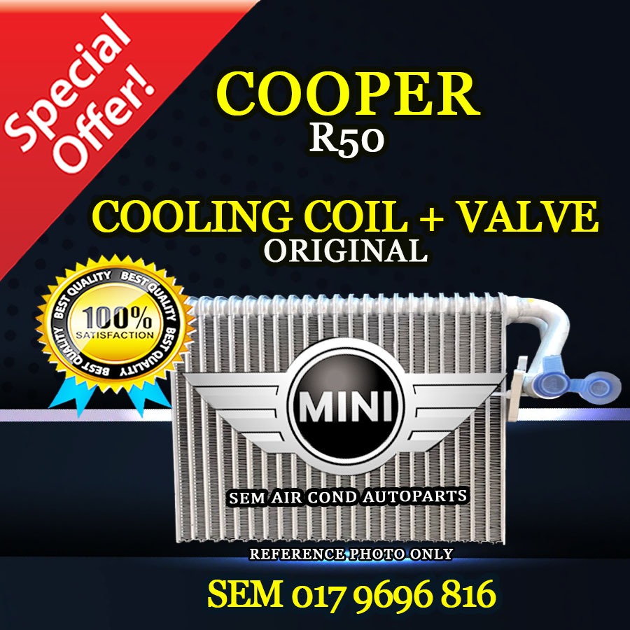 MINI COOPER R50 ORIGINAL COOLING COIL + EXPANSION VALVE (CAR AIRCOND
