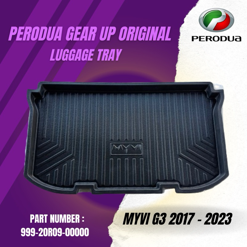 ORIGINAL PERODUA Gear Up Luggage Tray Myvi Gen 3 20172023 Shopee