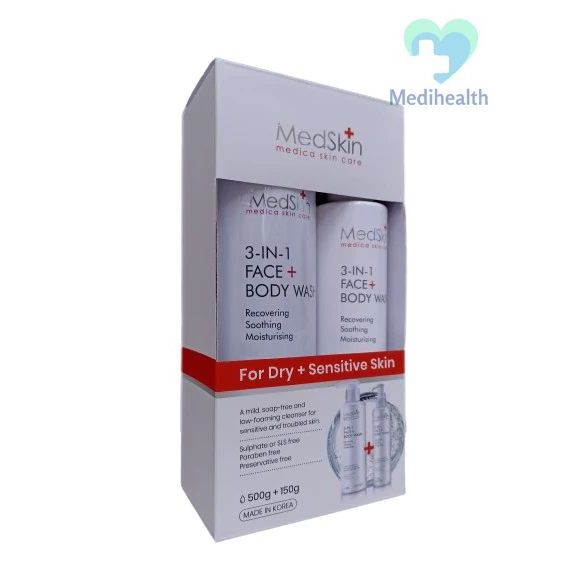 MEDSKIN 3IN1 Face+Body Wash VALUE PACK (150ML+500ML) Shopee Malaysia