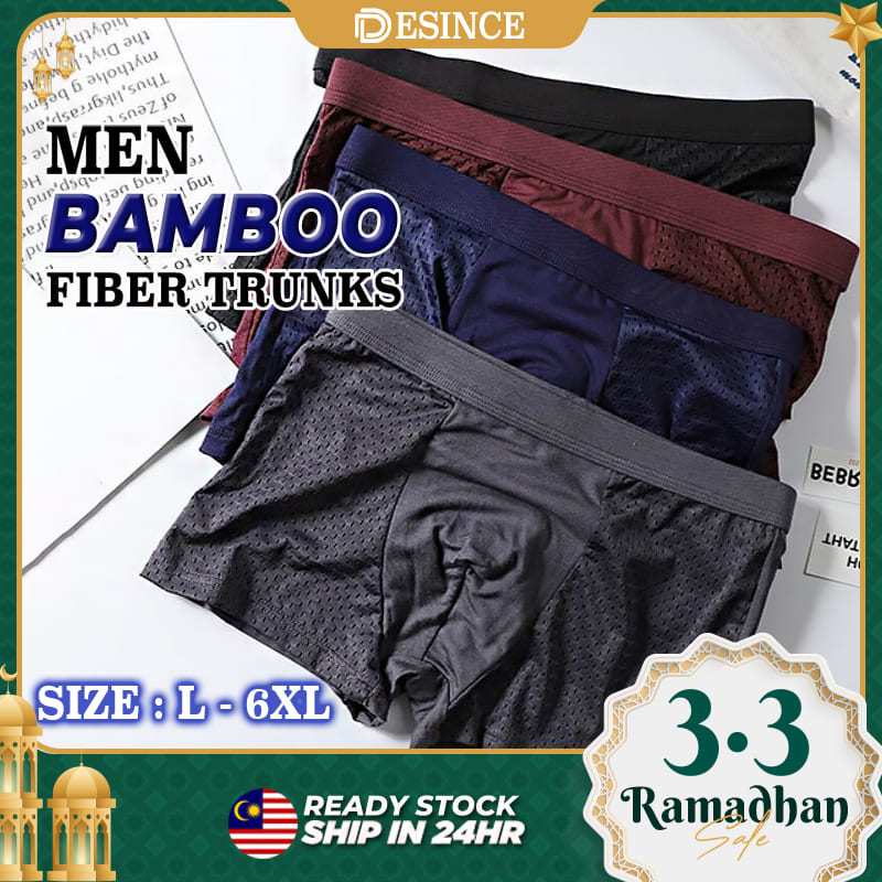 Masterpolo Bamboo Charcoal Boxer Underwear 2 Pcs in 1 Box Seluar Dalam  Lelaki Besar Quality Spender