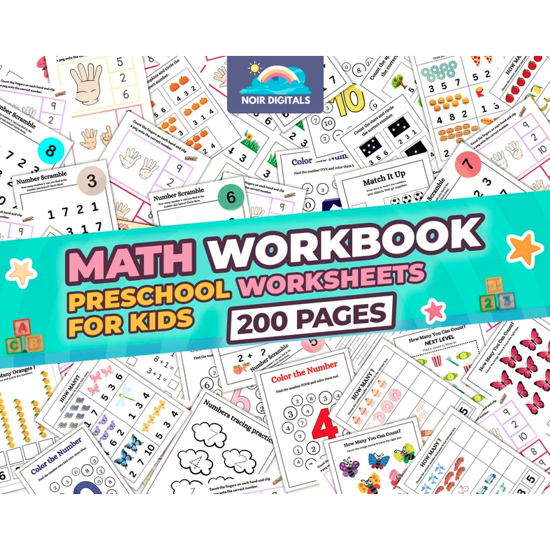 PDF] Math Worksheets Preschool Learning Kids Printable Montessori ...