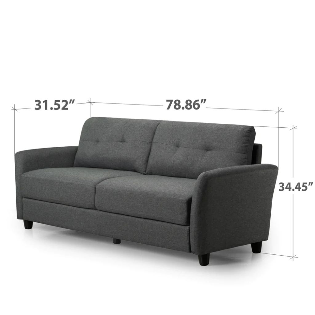 [FREE SHIPPING] Zinus Ricardo Designer Upholstered Sofa - Dark Grey ...