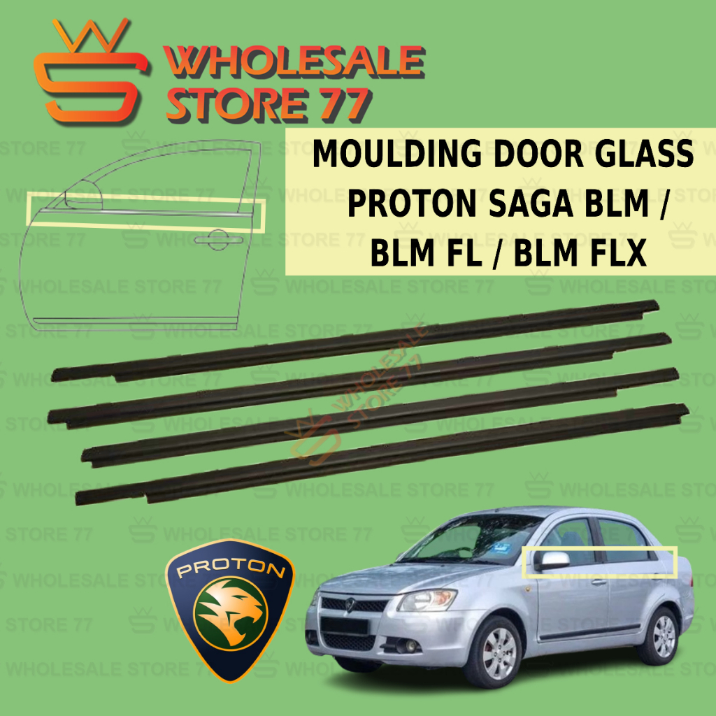 ORIGINAL | PROTON SAGA BLM / FL / FLX DOOR GLASS MOULDING Rubber Outer ...