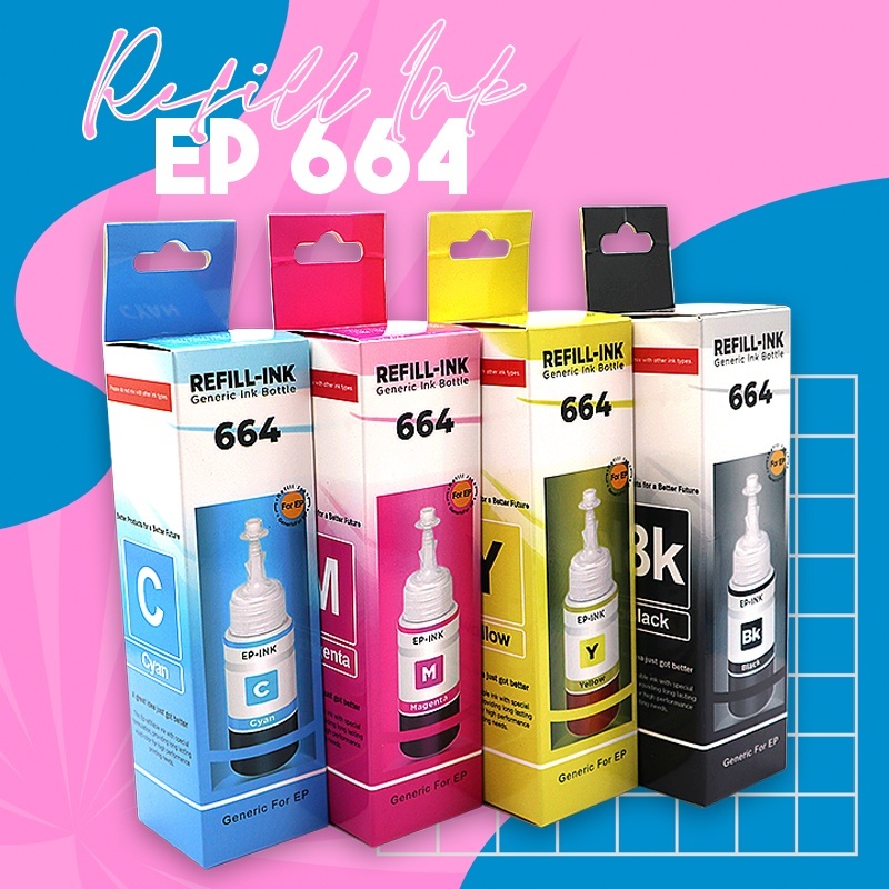 EP Refill 664 Ink For Printer L120 L360 L310 L130 L210 L220 L355 L358 ...