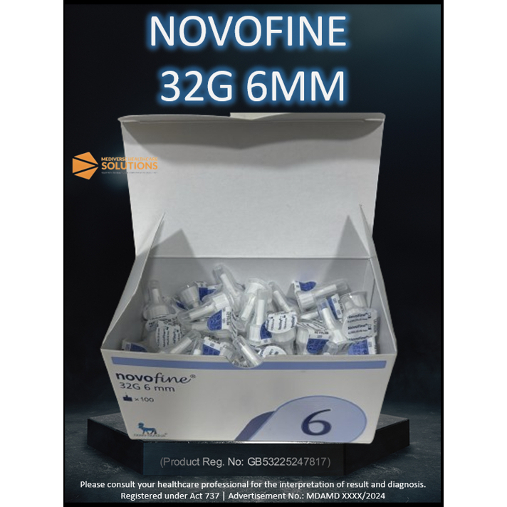 (Exp: 06/2027) Novofine Needles 32G 6mm Insulin Glucose Pen Needle (100 ...