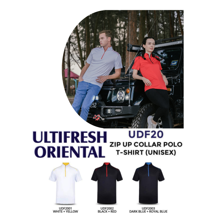 Ultifresh Oriental Zip Up Collar Dri-Fit Polo T-Shirt UDF20 A | Shopee ...