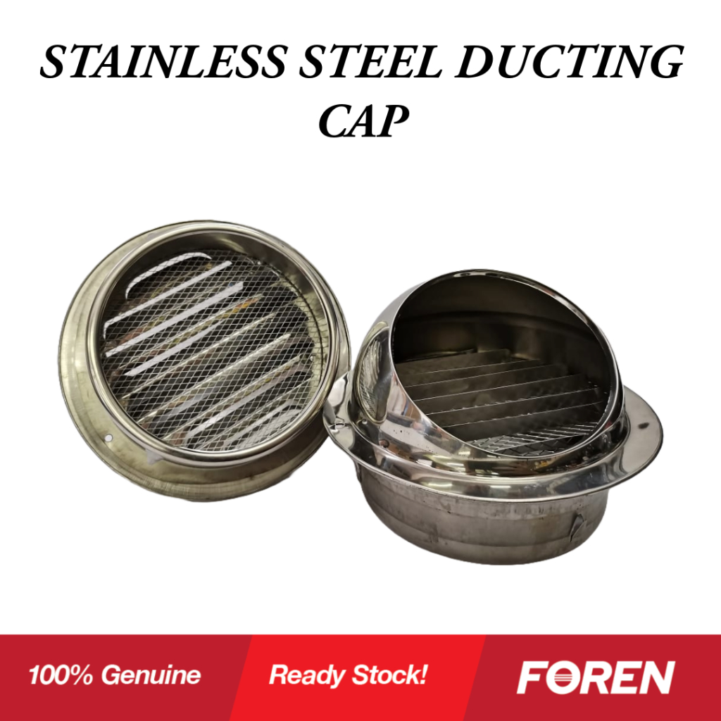 STAINLESS STEEL HOOD DUCTING WALL CAP /COOKER HOOD DUCTING/ END CAP ( 4" & 6") Shopee Malaysia
