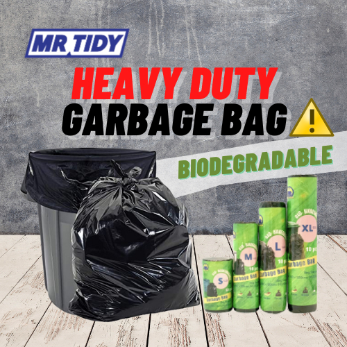 HEAVY DUTY Garbage Bag Black biodegradable plastic sampah quality bagus  tebal plastic packaging S|M|L XL 垃圾袋 厚